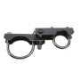 Chain Link 4" Black Industrial Offset Gate Hinge (Pressed Steel)