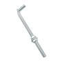 Chain Link 3/4" x 12" Male J-Bolt Gate Hinge w/ 2 Nuts (Galvanized Steel)