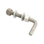 Chain Link 3/4" x 6" Male J-Bolt Gate Hinge w/ 2 Nuts & 2 Washers (Hot Dip Galvanized Steel) - JB34X6