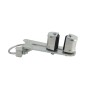 Chain Link 4" Round Upper/Lower Bolt On Slide Gate Roller Guide with Covers (Hot Dip Galvanized Pressed Steel)