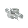 Chain Link 3 1/2" x 1 5/8" Line Rail Clamp - Boulevard Clamp (Galvanized Pressed Steel)
