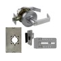 Chain Link DAC Cylindrical Classroom Function Lever Lock Kit with Aluminum Box & Silver Receiver