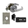 Chain Link DAC Cylindrical Classroom Function Lever Lock Kit with Steel Box & Black Receiver