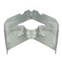 Chain Link 2" [1 7/8" OD] External Post Anchor for Securing Fence Posts (Galvanized Pressed Steel)