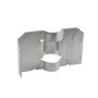 Chain Link 2 1/2" [2 3/8" OD] In Ground Post Anchor for Securing No Dig Fence Posts (Galvanized Pressed Steel)