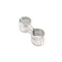 Chain Link 1 5/8" [1 5/8" OD] x 1 5/8" [1 5/8" OD] Saddle Clamp, Kennel Clamp (Galvanized Steel)