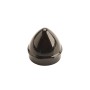 Chain Link 1 5/8" Black Die-Cast Aluminum External Acorn Post Cap Chain Link Acorn Pipe Post Cap