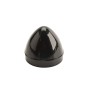 Chain Link 2 1/2" Black Die-Cast Aluminum External Acorn Post Cap (Fits 2 3/8" OD) Chain link Acorn Pipe Post Cap