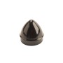 Chain Link 2" Black Die-Cast Aluminum External Acorn Post Cap (Fits 1 7/8" OD) Chain Link Acorn Pipe Post Cap