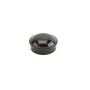 Chain Link Fence 3" [2 7/8" OD] Powder-Coated Black Round Dome External Fence Post Cap (Pressed Steel)