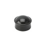 Chain Link Fence 3 1/2" [And SCH40 3 1/2" OD Pipe] Powder Coated Black External Round Dome Fence Post Cap (Powder Coated Black Hot Dip Galvanized Steel)