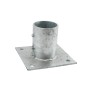 Chain Link Fence 3 1/2" (Fits 3 1/2" OD) Post Floor Flanges - Pressed Steel Ground Mount Floor Flange (Pressed Steel)