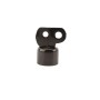 Chain Link 1 5/8" Black 2 Hole Brace Rail End Cup - End Rail (Pressed Steel)