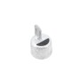 Chain Link 3" [2 7/8" OD] Half-Moon Rail End Cup - End Rail (Pressed Steel)