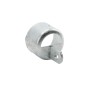 Chain Link 2 1/2" [2 3/8" OD] Half-Moon Combo Rail End Cup - End Rail (Pressed Steel)