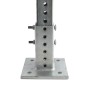2" x 2" Square Sign Post Floor Anchor Flange Sign Post Mounting Base (Galvanized Steel)
