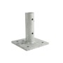 U-Channel Sign Post Floor Anchor Flange Sign Post Mounting Base (1.12 or 2 LB Posts) (Galvanized Steel)