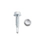 Chain Link 1" #12 Hex Zinc Plated Self-Tapping Tek Screws w/ Washer Head (Steel)