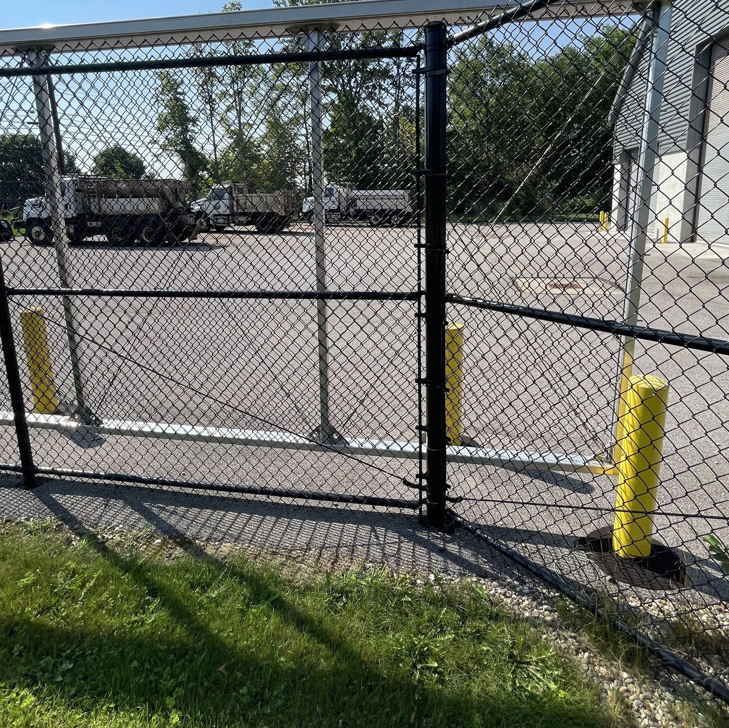 Dog getting under chain link outlet fence