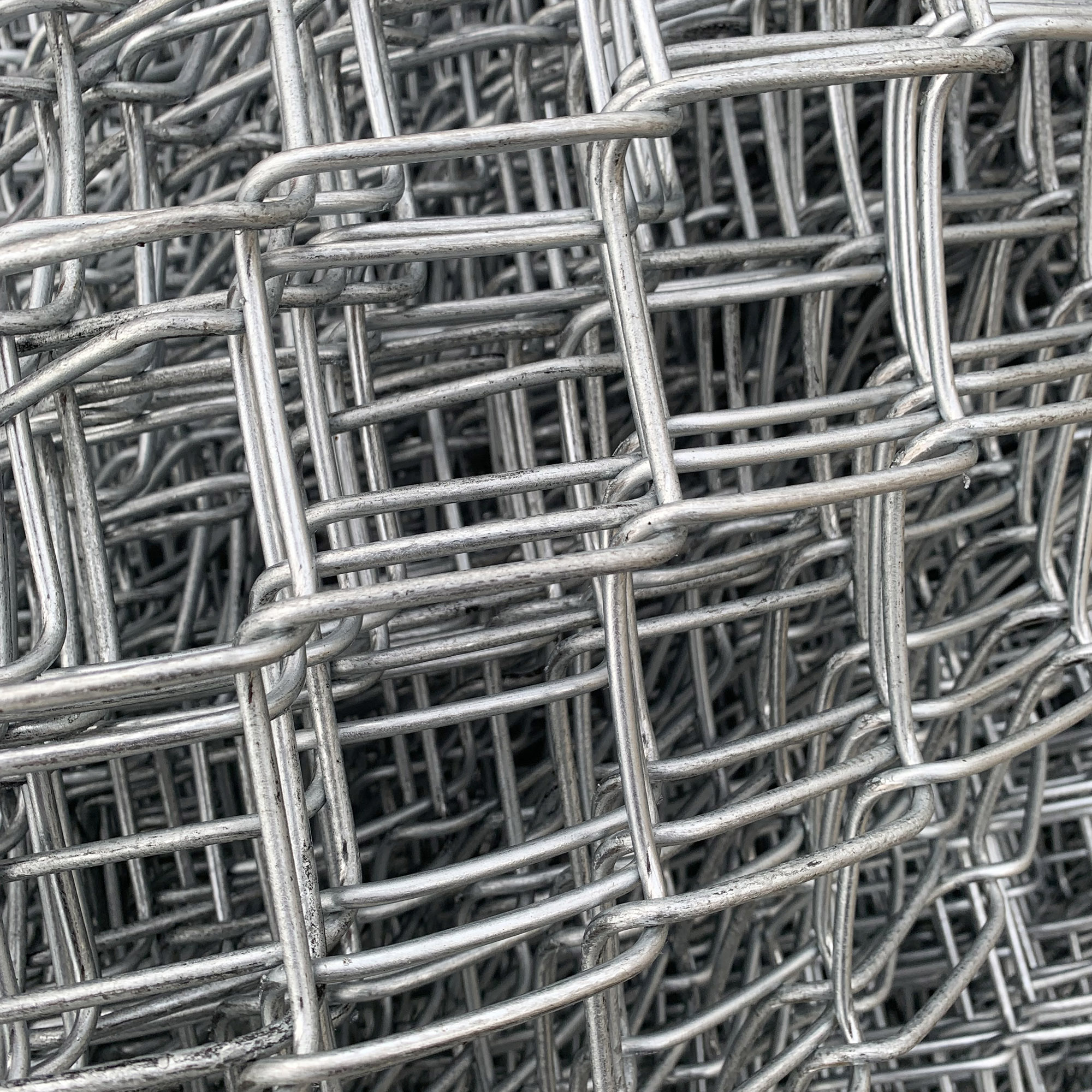Up Close Chain Link Fence Mesh Fabric