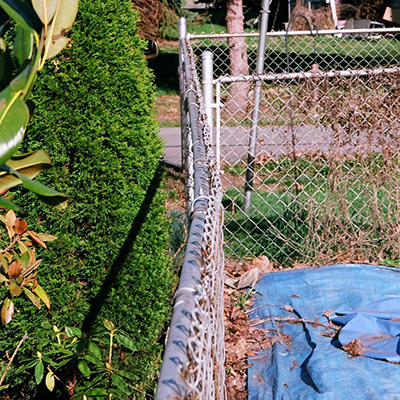 Chain Link Installation Aged Poorly