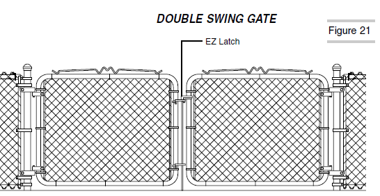 Figure 21 EZ Latch For Double Swing Gate Diagram