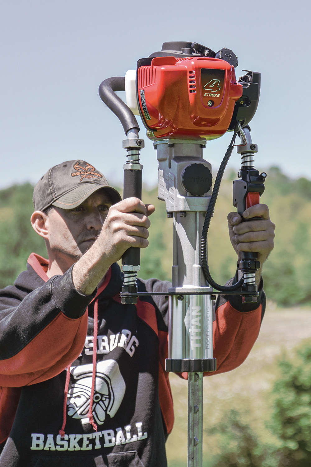 Titan Post Driver Demonstration Picture