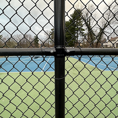 Black Powder-Coated Chain Link Fence