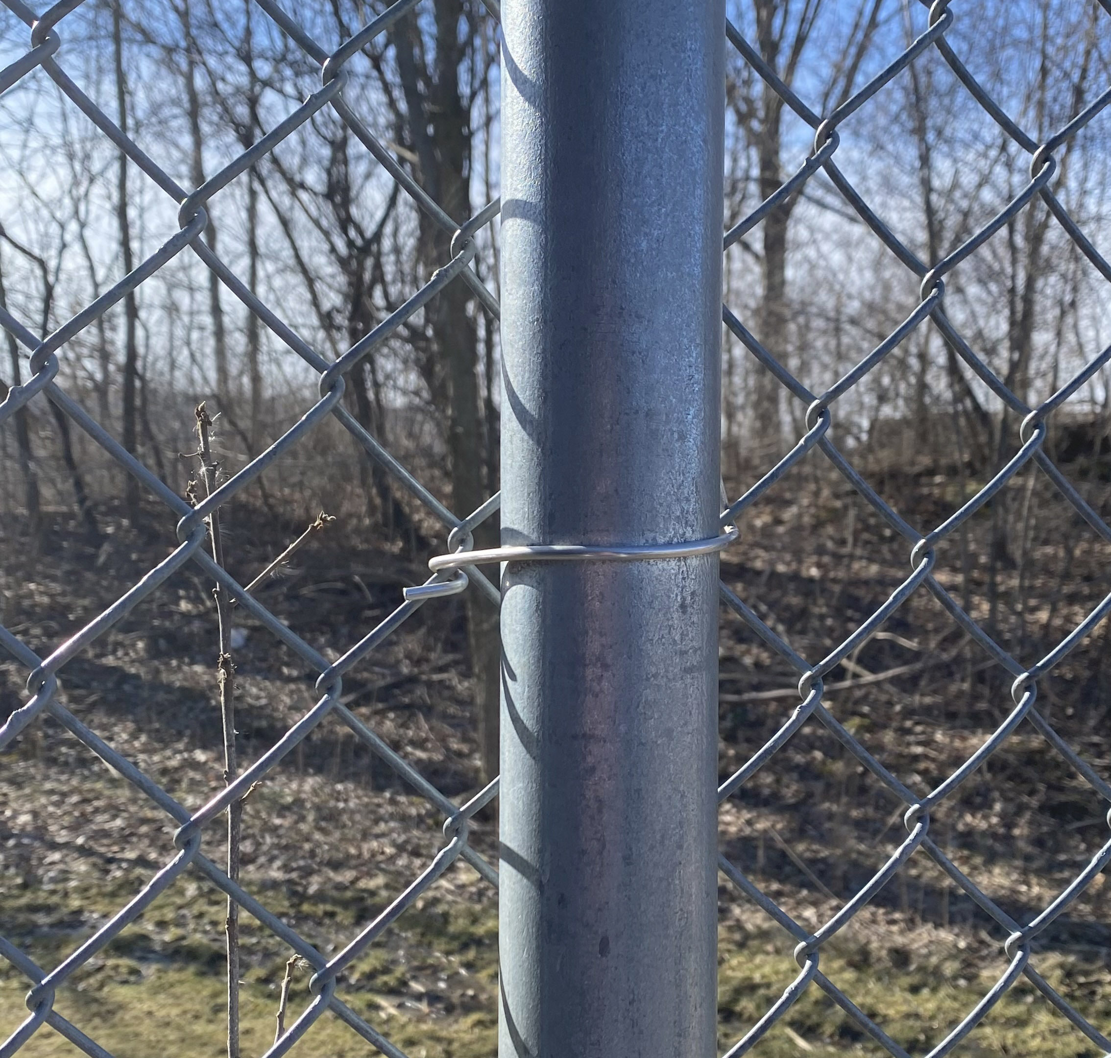 Chain Link Fence Tie Around Post