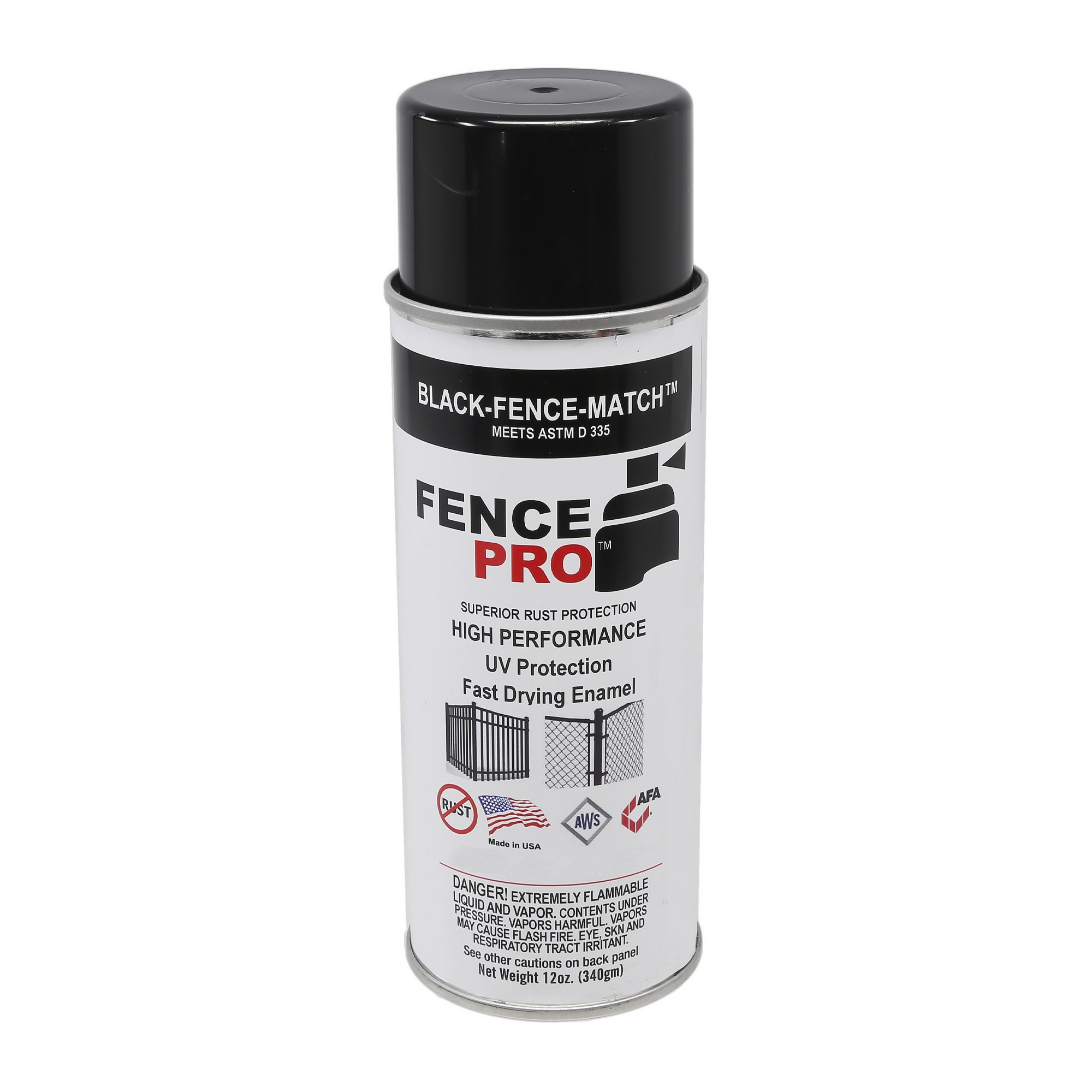 Galv-Pro Black Spray Paint Hi-Performance Enamel Color Match Glossy Acrylic Touch-Up
