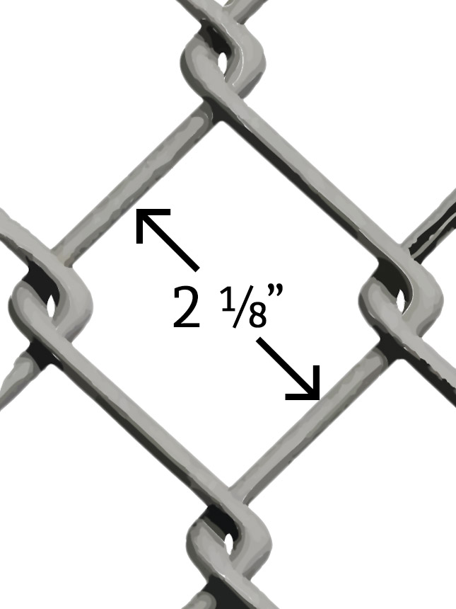 Chain Link Diamond Mesh Size Diagram