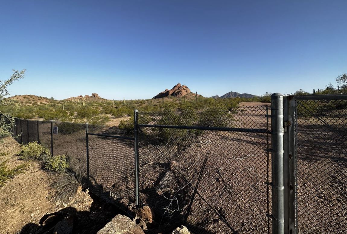 chain link fence without a top rail