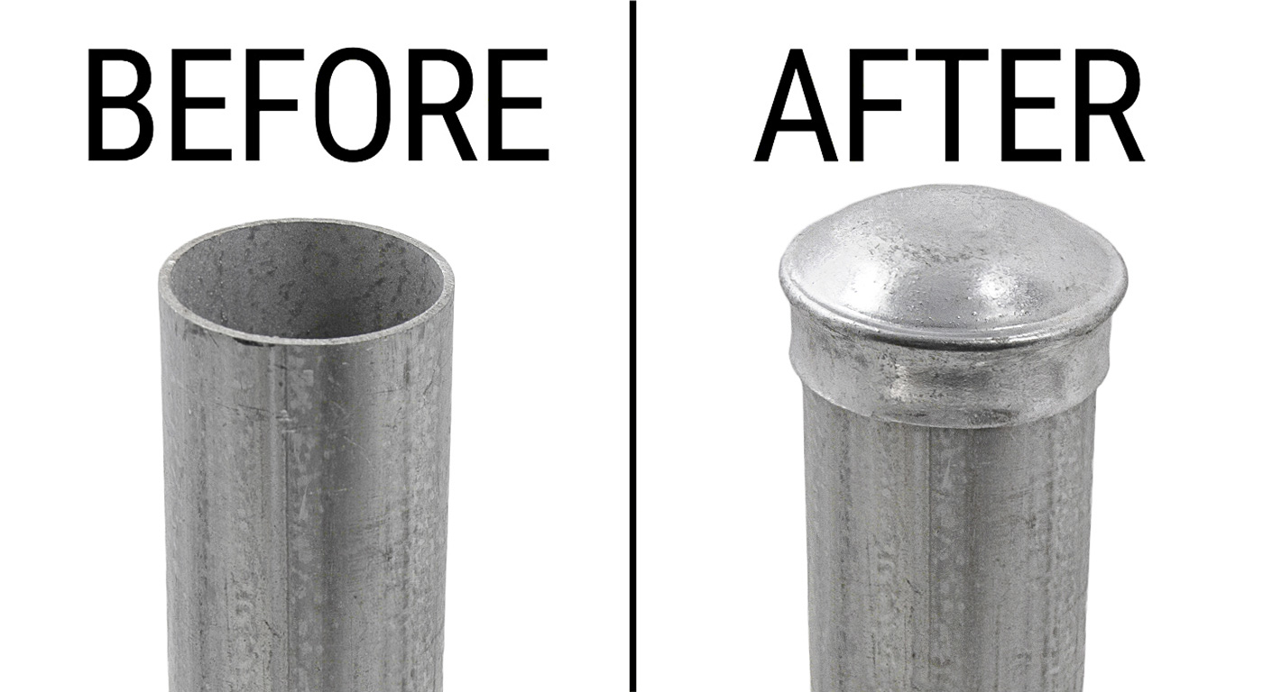 3" Galvanized Steel Dome External Round Post Caps (Fits 2 7/8" OD