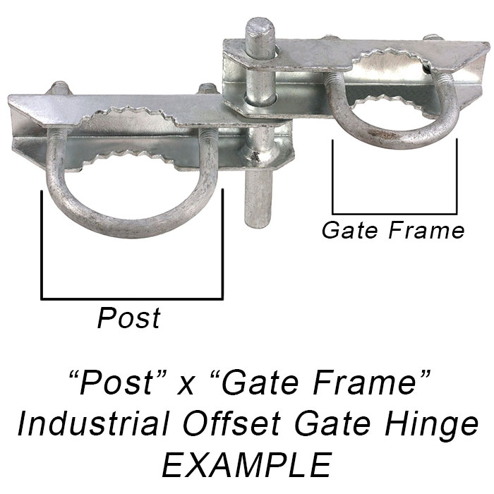 Chain Link 4 1/2 Industrial Offset Hinge (Pressed Steel)