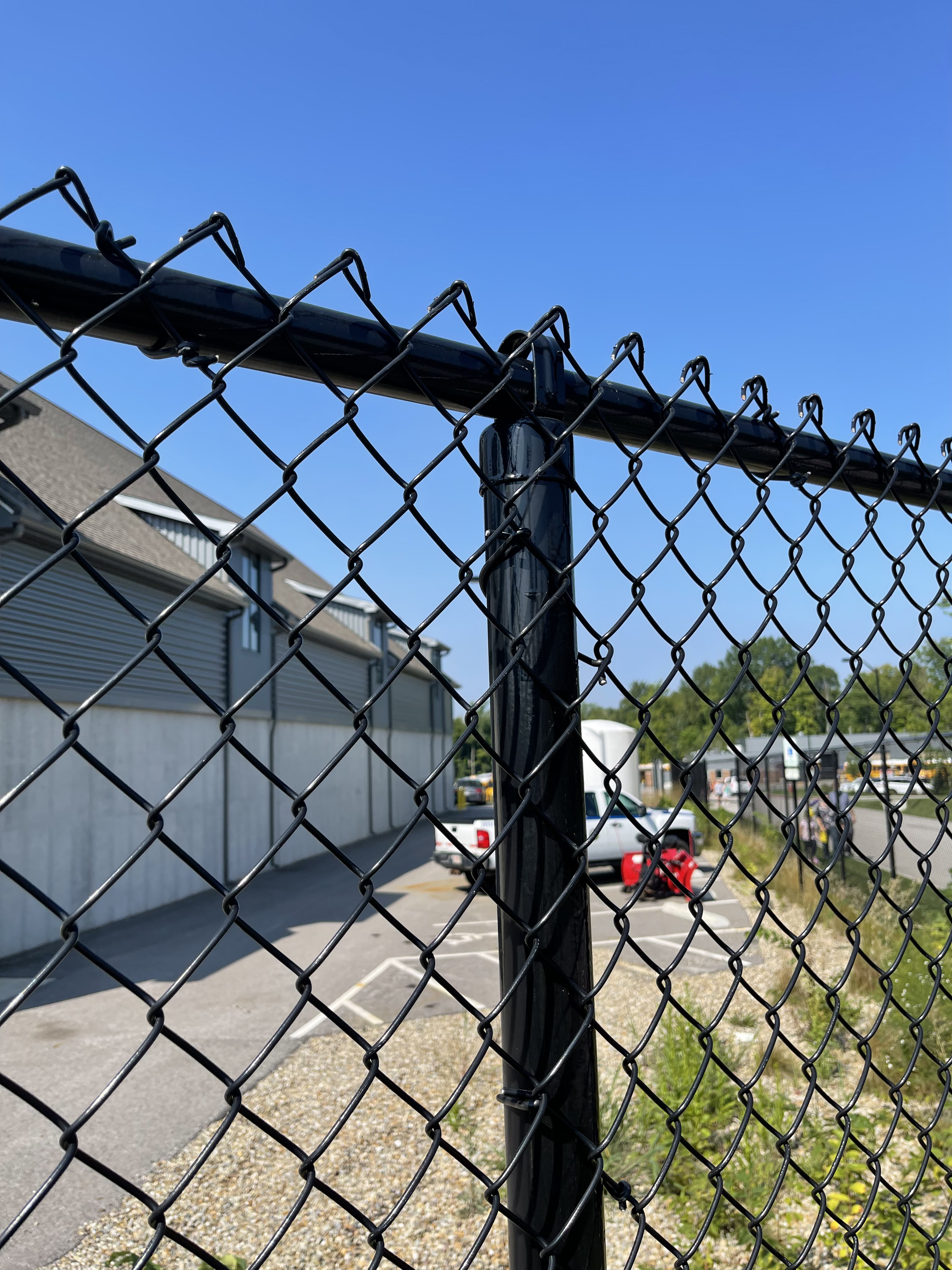 Top Rail All Black Chain Link Fence