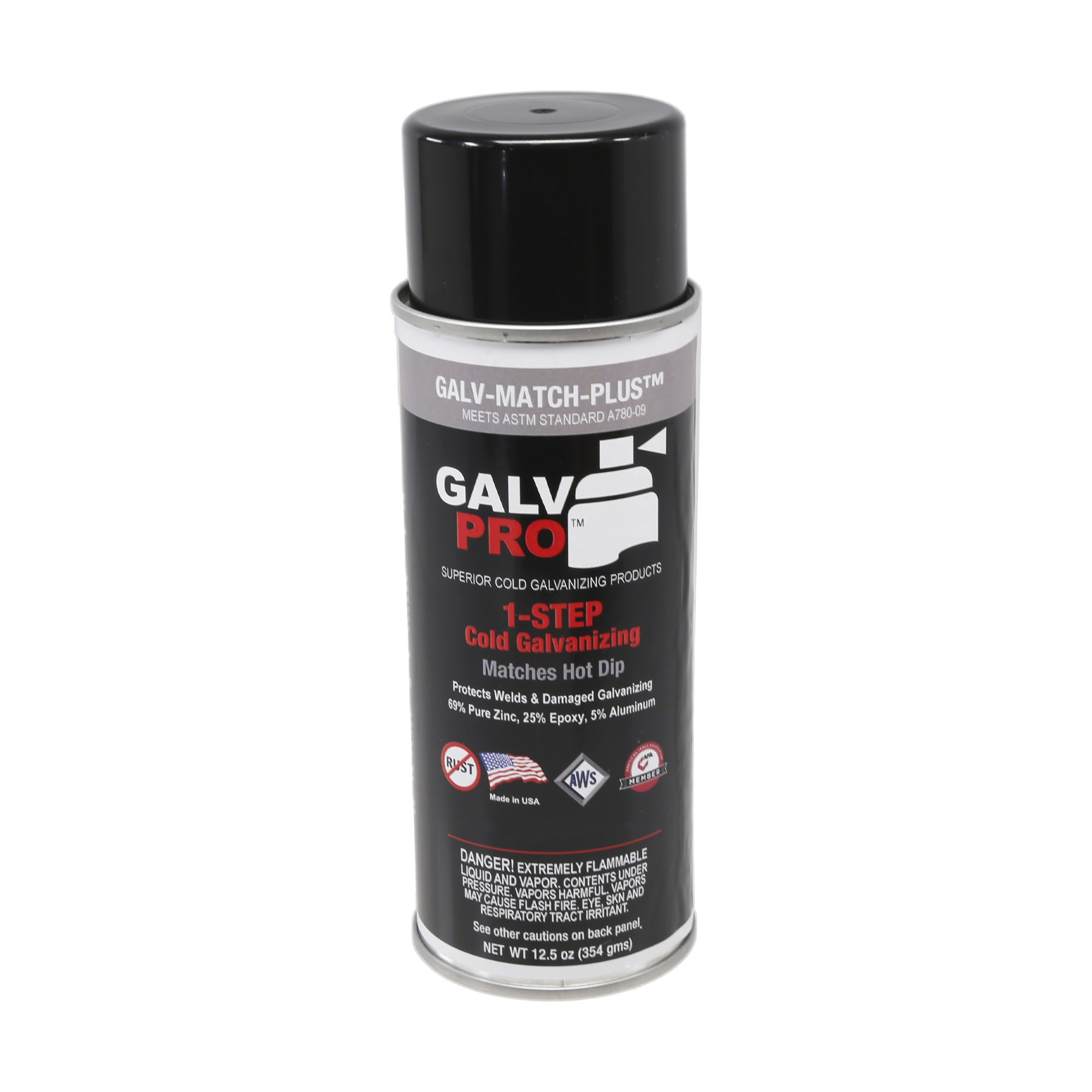 Galv-Pro Metallic Gray Aerosol Spray Paint Can Galv-Match-Plus