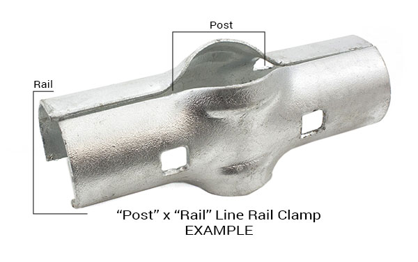  Example Image of Rail and Post for Line Rail Clamp