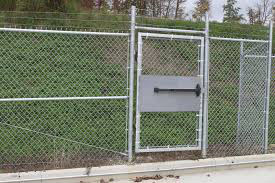 panic bar kit on chain link gate